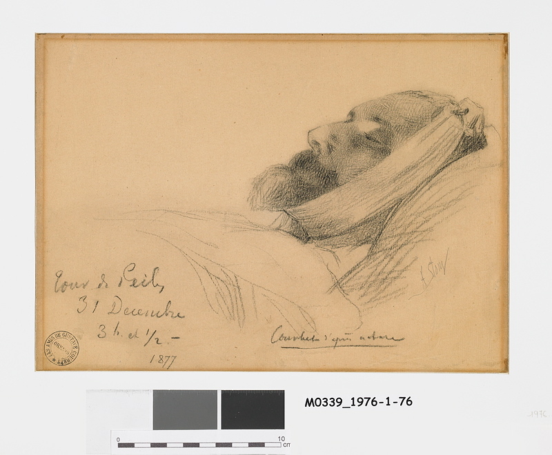 Gustave Courbet sur son lit de mort_0