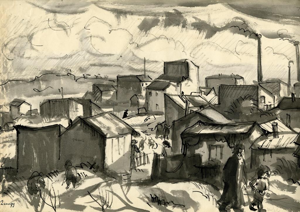 Vue des abords de ville (titre factice), Jules Emile Zingg, 1920-1940