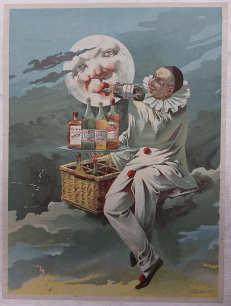 Pierrot sous la lune (titre factice), Victor Palyart, 19e siècle