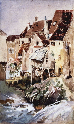 Le vieux moulin de la ville d'Arbois, Louis Français, 2e quart 19e siècle, 2e moitié 19e siècle