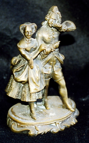 La bouderie, couple Louis XV, Pierre Jules Mêne, 19e siècle