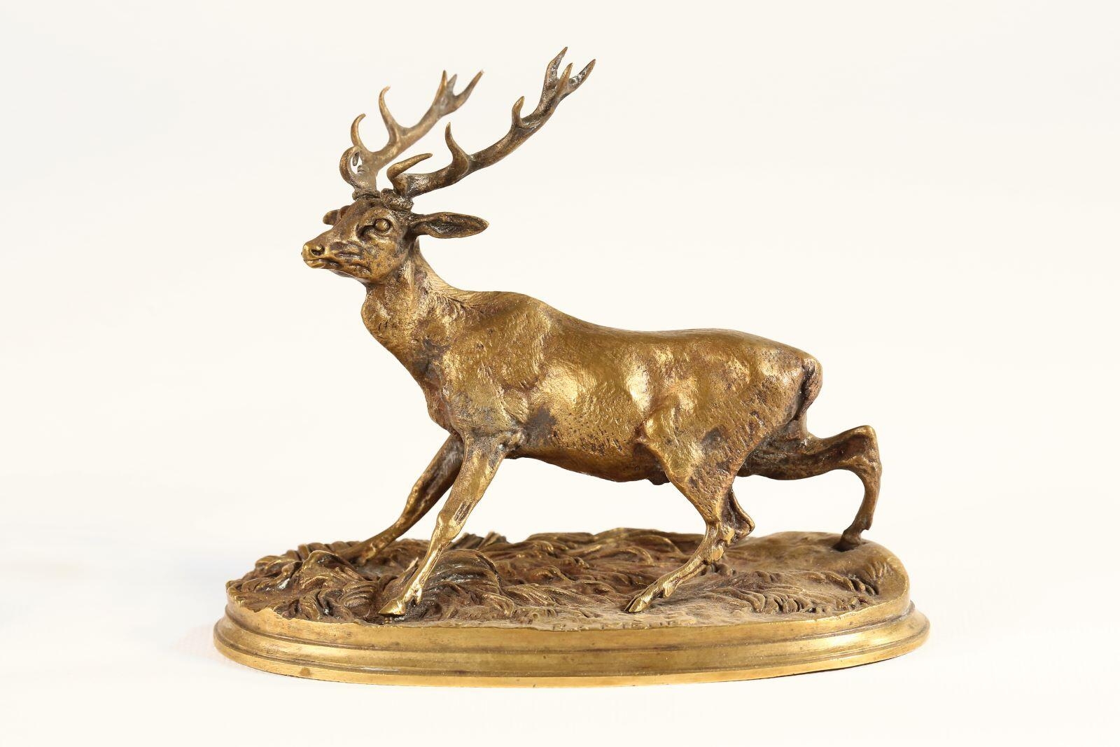 Le cerf aux abois, Pierre Jules Mêne, 19e siècle