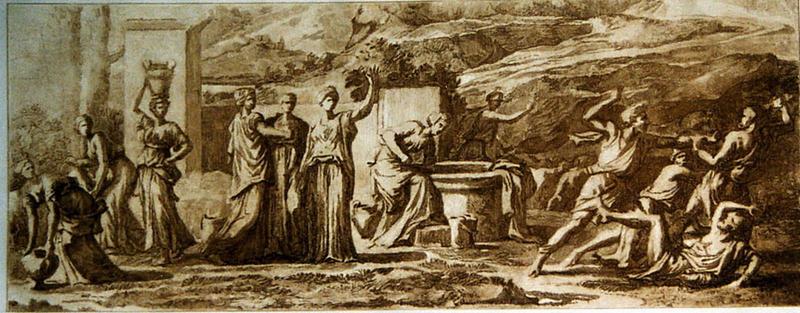 Moïse défendant les filles de Jéthru ; Moïse et les filles de Jéthro (autre titre)_0