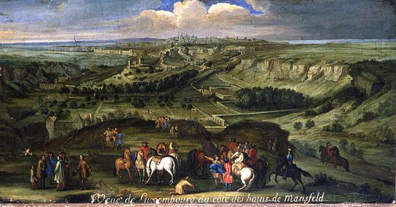 Vue cavalière de la ville de Luxembourg du côté des bains de Mansfeld_0