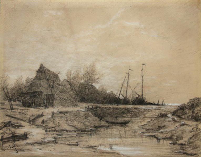 Marine en Hollande, 19e siècle