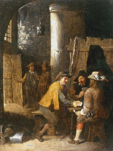 Joueurs de cartes dans un corps de garde_0
