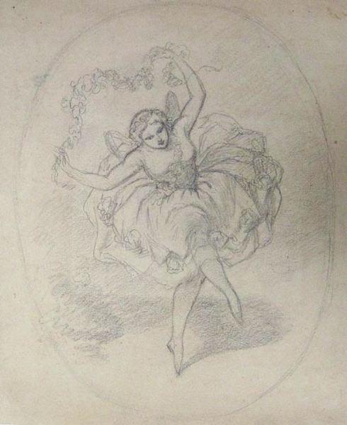 Danseuse à la guirlande, Pierre Auguste Belin, 2e moitié 19e siècle
