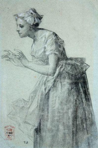 Etude de Jeune femme, Faustin Besson, 2e moitié 19e siècle