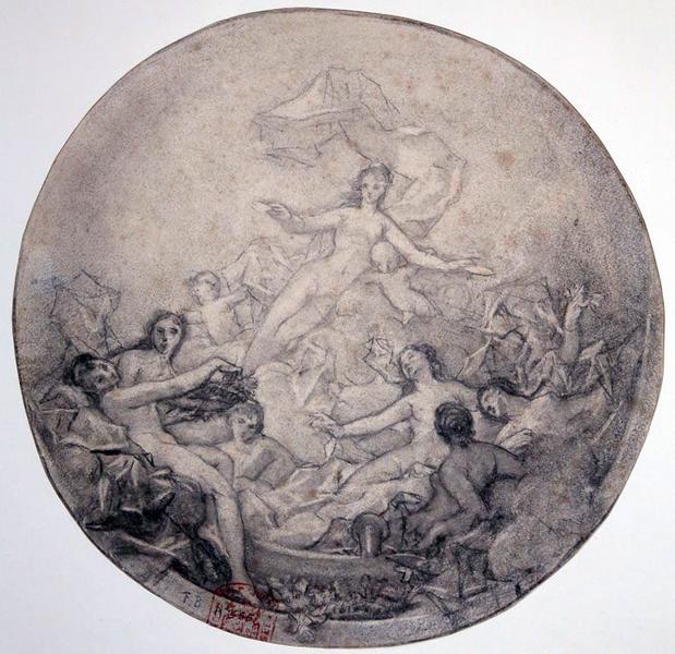 Esquisse de plafond, Faustin Besson, 2e moitié 19e siècle