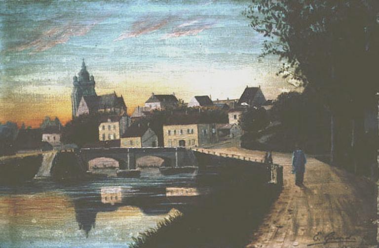 Vue de Dole depuis le canal_0