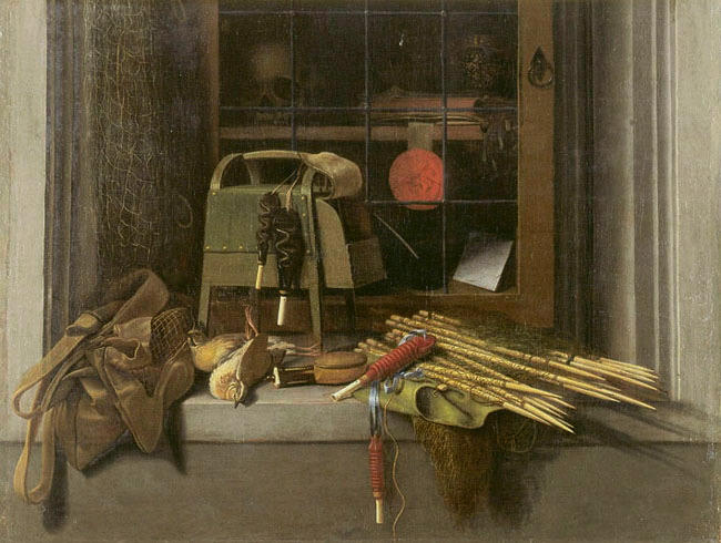 Nature morte de chasse ou Attirail d'oiseleur_0