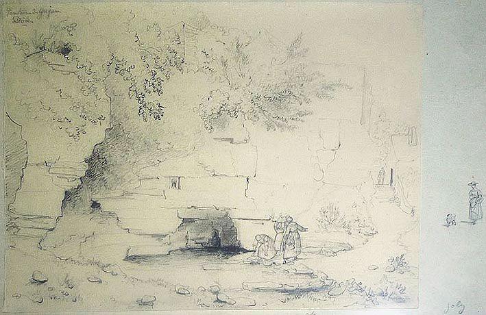 La fontaine de Gujans, Alexis Victor Joly, 1825 avant