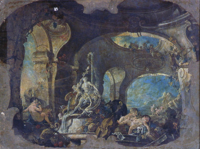 Fantaisie architecturale, Jacques de Lajoue, 2e quart 18e siècle, 3e quart 18e siècle