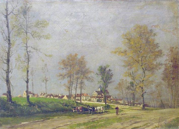 Le village en automne, Eugène Lavieille, 1889