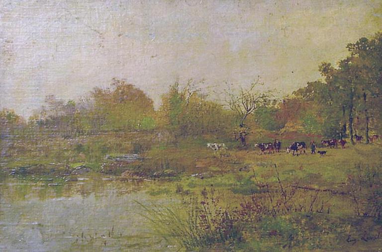 La Mare au bord du bois, Eugène Lavieille, 2e quart 19e siècle, 2e moitié 19e siècle