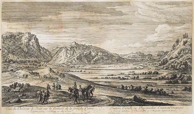 Vue du château de Joux sur la frontière de la Franche-Comté_0