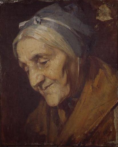 Tête de vieille femme, Edouard Jérôme Paupion, 4e quart 19e siècle, 1er quart 20e siècle