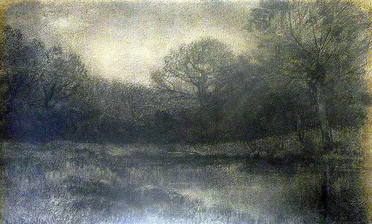 Crépuscule en forêt, Auguste Emmanuel Pointelin, 4e quart 19e siècle, 1er quart 20e siècle