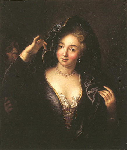 Portrait de jeune femme accompagnée d'une vieille_0