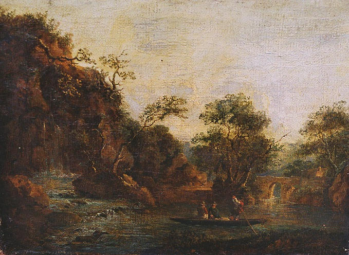 Bac sur une rivière_0