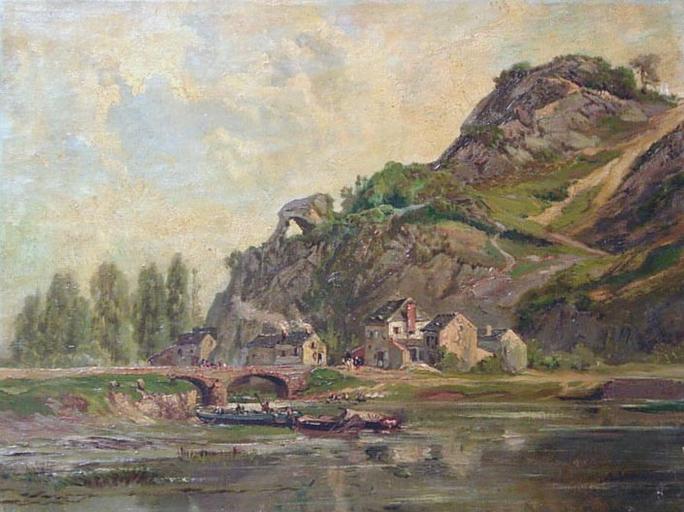 Maison dans les rochers, Alexandre René Veron, 2e moitié 19e siècle