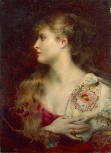 Buste de jeune élégante, Jules Louis Machard, 2e moitié 19e siècle