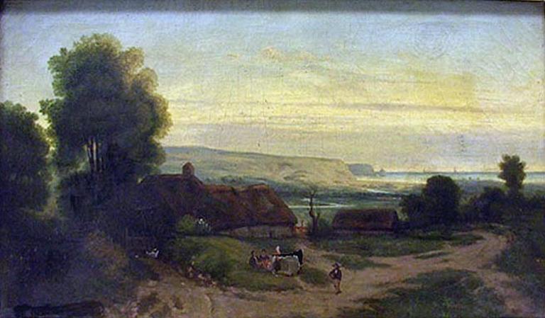 Paysage animé, Louis Auguste Lapito, 2e quart 19e siècle, 3e quart 19e siècle