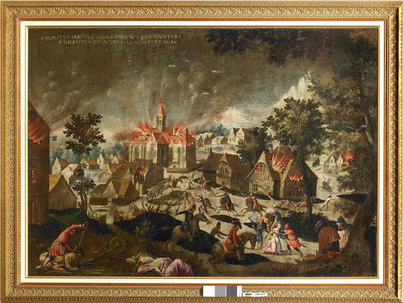 Massacre de 1633 à Poligny. la place de Mouthier-Vieillard en 1634_0
