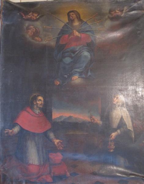 La Vierge aux sept douleurs avec saint Charles Borromée et sainte Marthe_0
