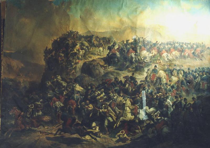 Charge de cavalerie dans les montagnes de Kabylie_0