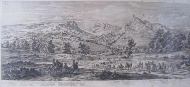 La ville de Salins, vue d'ensemble prise du sud en 1674_0