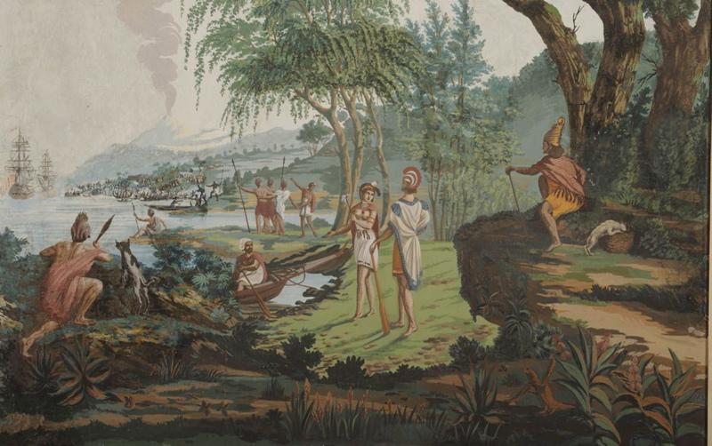 Les sauvages de la mer du Pacifique ; les voyages du capitaine COOK (titre d'usage) ; Paysages indiens (titre d'usage)_1