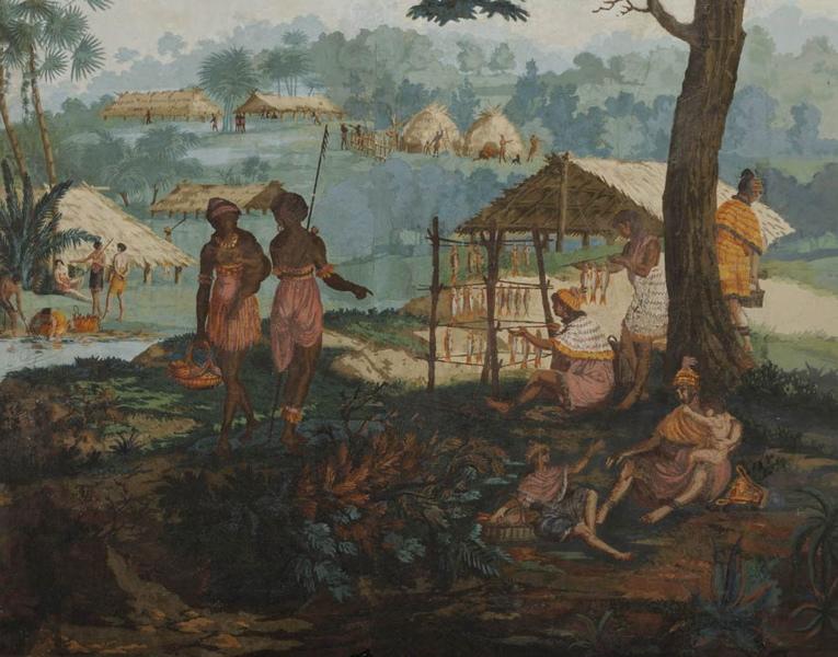 Les sauvages de la mer du Pacifique ; les voyages du capitaine COOK (titre d'usage) ; Paysages indiens (titre d'usage)_1