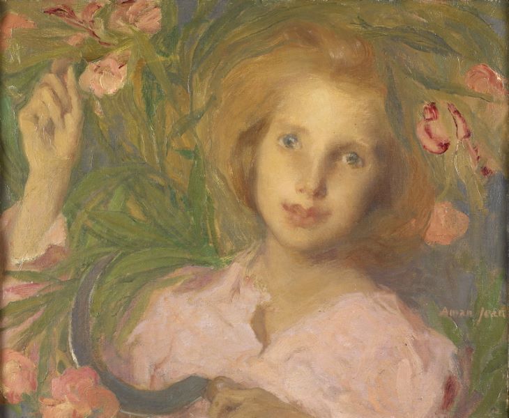 Jeune fille aux fleurs, Edmond Aman-Jean, 1905 vers