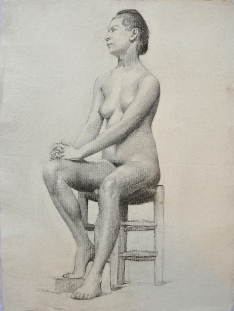 Etude de nu féminin, Gaston Ernest Marche, 1880-1893