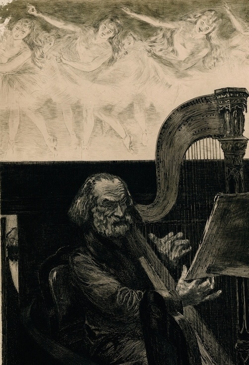 Vieil harpiste de l'Opéra, Paul Renouard