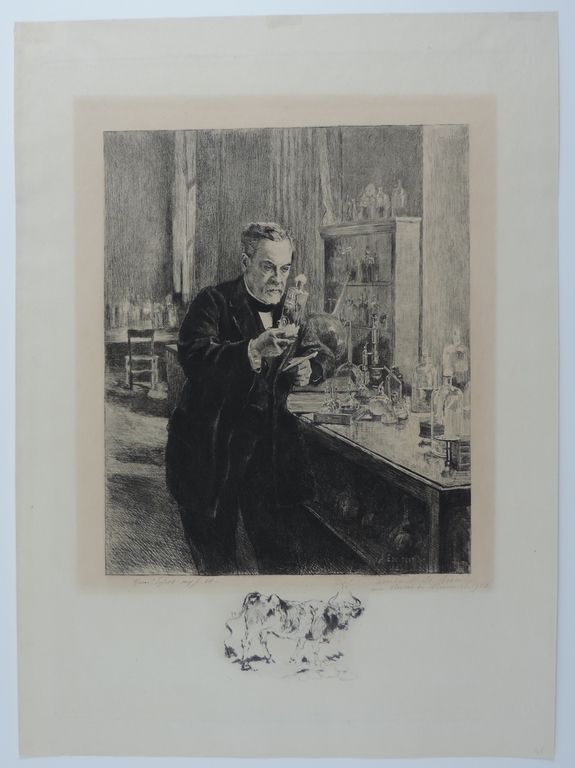 Pasteur dans son laboratoire, Henri Emile Lefort, 1886