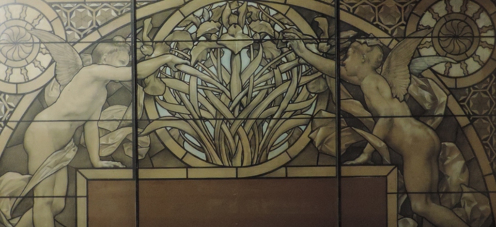 Maquette d'un vitrail exécuté par Marcel Delon pour l'Exposition universelle de 1900, Luc Olivier Merson, 1900 vers