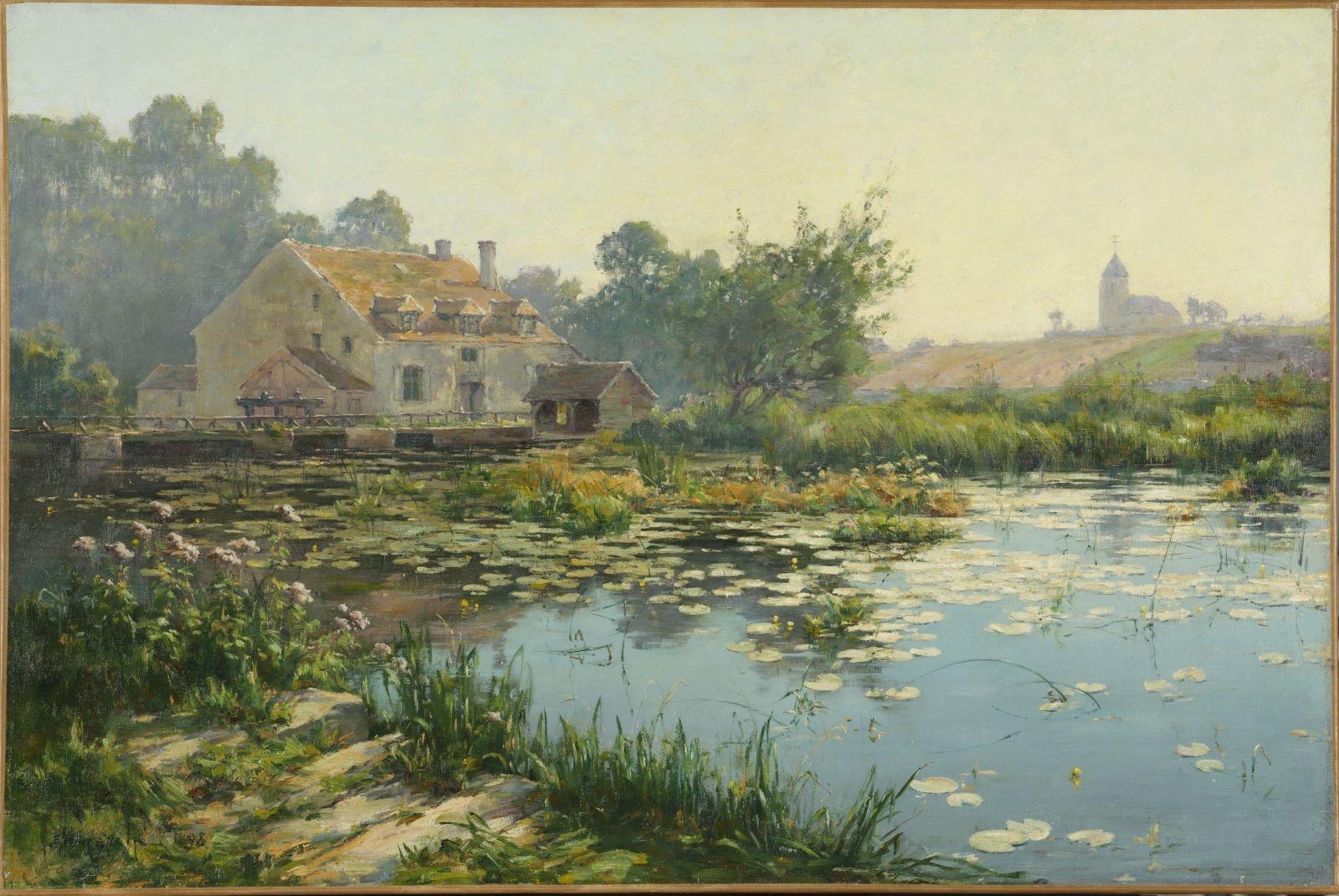Le moulin rouge. Environs de Nemours, avant les travaux exécutés par la ville de Paris., Gaston Ernest Marche, 1898