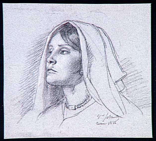 Portrait d'une paysanne romaine, Jean-Victor Schnetz, 1866