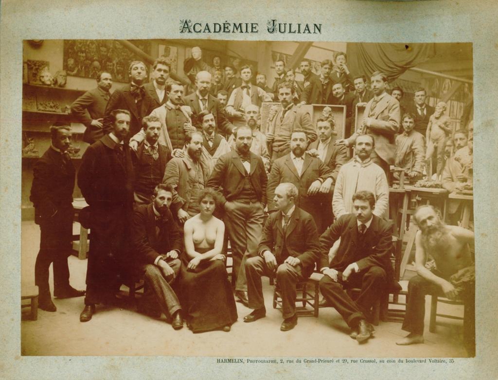 La Classe de sculpture de Denys Puech à l'Académie Julian, Harmelin, 1892 vers