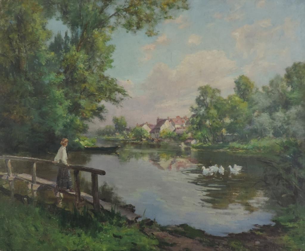 La Contemplation des canards, Gaston Ernest Marche, 4e quart 19e siècle, 1ère moitié 20e siècle