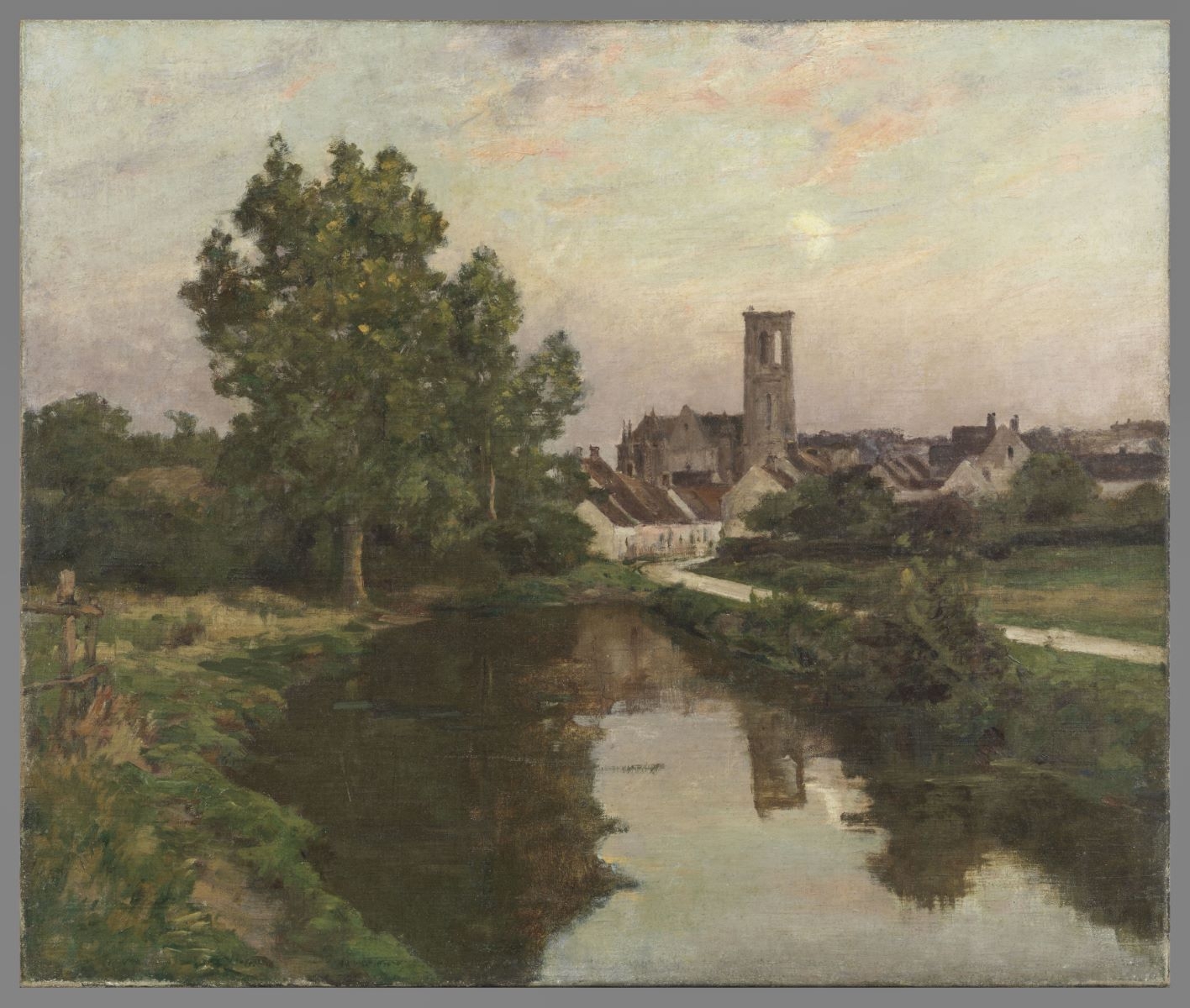 Vue de Larchant au crépuscule, Gaston Ernest Marche