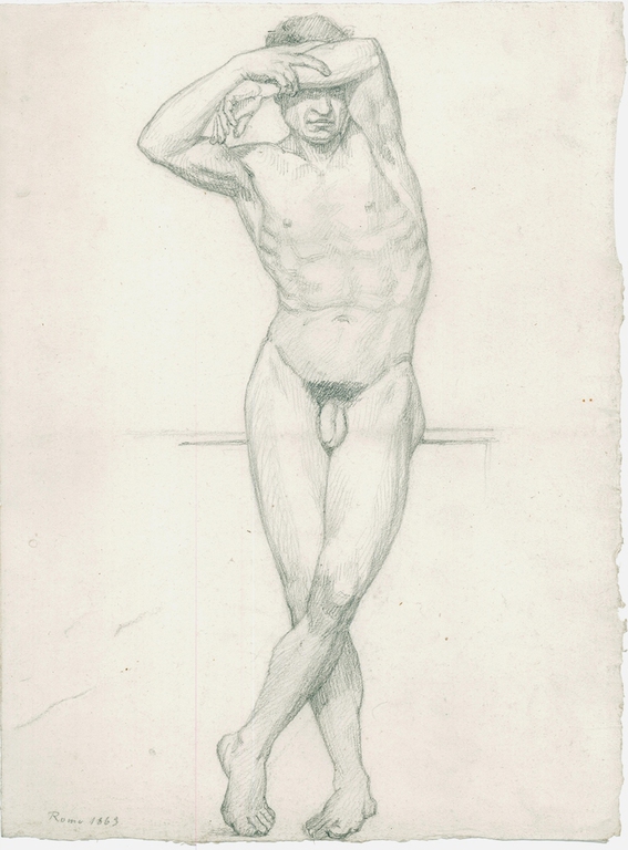 Etude de nu masculin, Justin Chrysostome Sanson, 1863