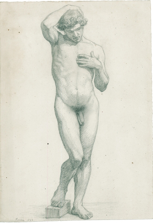 Etude de nu masculin, Justin Chrysostome Sanson, 1863