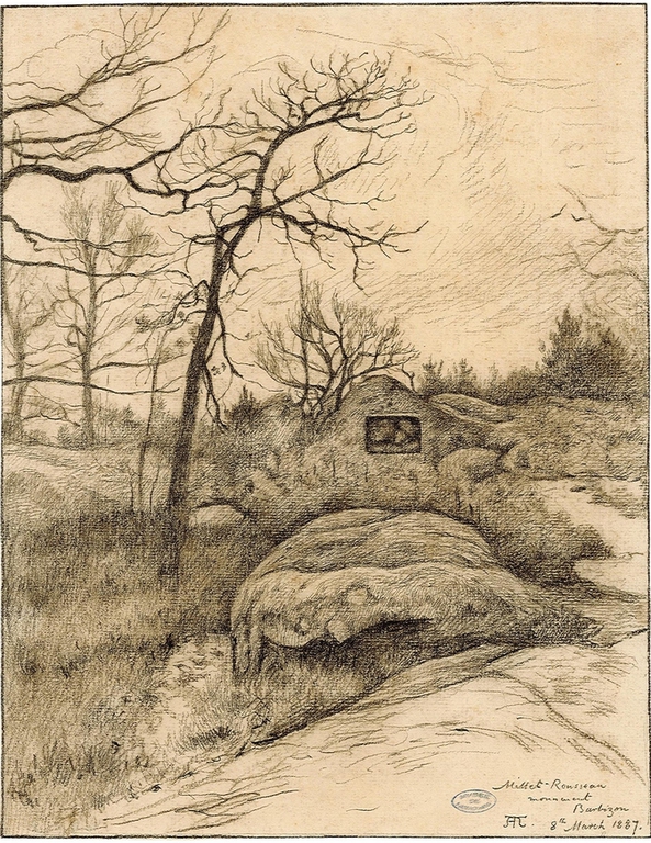 Monument dédié à Millet et Rousseau à Barbizon, Arthur Joe Heseltine, 1887