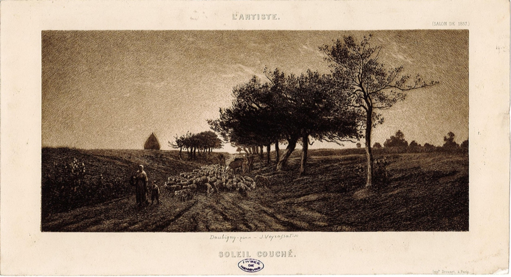 Soleil couché, Jules-Jacques Veyrassat, 1857-1893