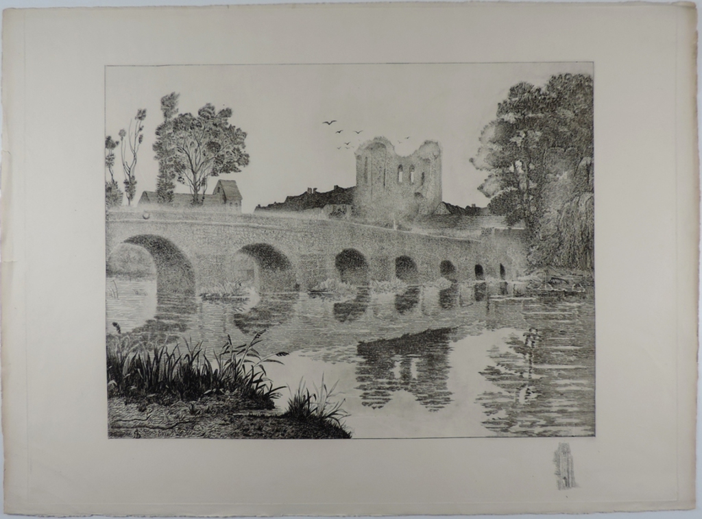 Le pont de Grez-sur-Loing, Fernande Sadler, 1906 vers