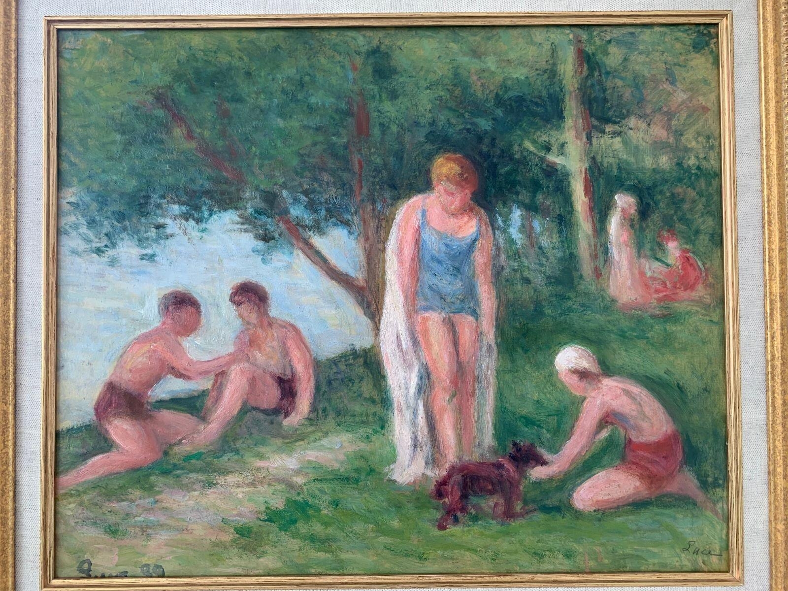 Rolleboise, après le bain, Maximilien Luce, 1939