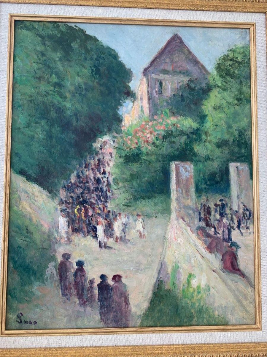 Rolleboise, la sortie de l’église_0